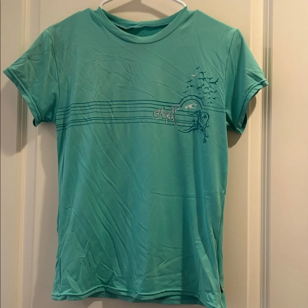 O'Neill Skins UV Block50+Short Sleeve Rashguard top Bodycon 91%nylon 9%spandex M